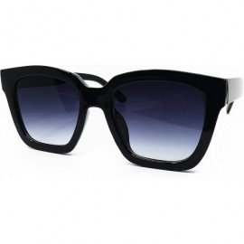 Oversized 8619 Premium Oversize XL Women Men Flat Havana Tilda Shadow Style Fashion Sunglasses - Black - CM18EL7ZT9Y $15.29