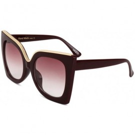 Square Vintage Gradient Lens Sunglasses Women Acetate Frame Brand Design Sun Glasses Female Square Goggles UV400 - CN199Q0TWQ...