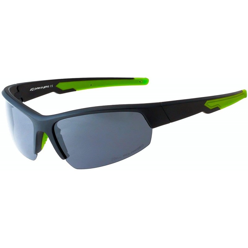 Sport Polarized Sunglasses for Men - Premium Sport Sunglasses - HZ Series Ascendancy - Matte Black & Neon Green - CL12O0YF13K...