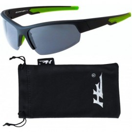 Sport Polarized Sunglasses for Men - Premium Sport Sunglasses - HZ Series Ascendancy - Matte Black & Neon Green - CL12O0YF13K...