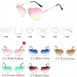 Cat Eye Love Heart Shaped Sunglasses Women Luxury Cat Eye Sun Glasses Sexy Sweet Candy Mirror Lens Eyewear UV400 - CJ197Y7HDA...