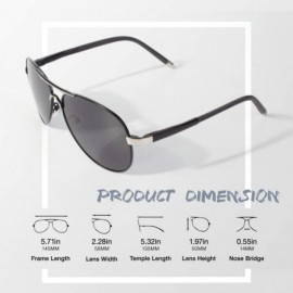 Aviator Polarized Sunglasses for Men Women Al-Mg Lightweight Driving Sun Glasses - CF18NO9LO57 $18.05