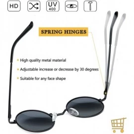 Round Polarized Lennon Round Sunglasses Women Men Circle Hippie Sun Glasses - Green Mirrored Lens - CX12EWT6MBH $22.37