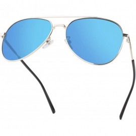 Aviator Lightweight Aviator Sunglasses for Women Polarized Mirrored Metal Frame Shades - CT18NIZ4DHS $27.62