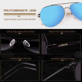 Aviator Lightweight Aviator Sunglasses for Women Polarized Mirrored Metal Frame Shades - CT18NIZ4DHS $15.07