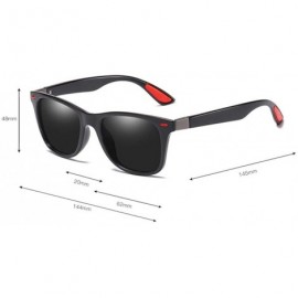 Rectangular Polarized Sunglasses Driving Photosensitive Glasses 100% UV protection - Tea/Tea - CE18SO4RA7Q $20.87