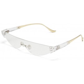 Rectangular 2019 New Fashion Small Rectangle Sunglasses Women Ultralight Candy Color Rimless Ocean Sun Glasse - CJ18OTTNTSX $...