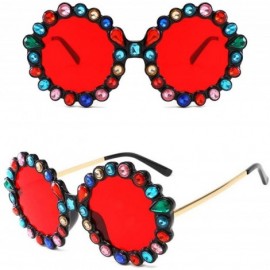 Round Retro Ladies Round Diamond Sunglasses for Women - 7 - CL18RWNMS40 $26.28