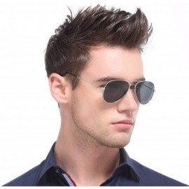 Aviator Sunglasses for men Polarized Sunglasses Classic toad glasses for driving - G - C318QCA0AHO $18.61