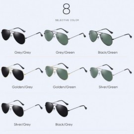 Aviator Sunglasses for men Polarized Sunglasses Classic toad glasses for driving - G - C318QCA0AHO $18.61