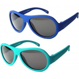 Wayfarer Top Flyer 2 Pack- Baby- Toddler's First Sunglasses for Ages 1-2 Years - Blue and Teal - CL186QZRS2Z $13.17