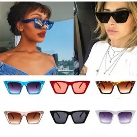 Oversized Unisex Vintage Retro Glasses Unisex Fashion Sunglasses Oversized Cat Eye Eyewear Glasses - Beige - CD1905L60TZ $18.11