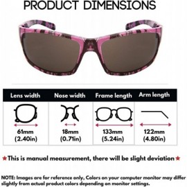 Oval Women Wrap Style Sunglasses Pink Camo Design Sunglasses Purple for Women - E70010camo-sd-2(set2) - CU18XUY9ME0 $11.47