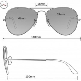 Aviator Classic Aviator Style Metal Frame Sunglasses Colored Lens - Black Frame/ Yellow Tinted Lens - CY1215QNXU3 $15.68