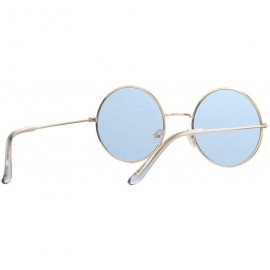 Oval Women Round Sunglasses Fashion Vintage Metal Frame Ocean Sun Glasses Shade Oval Female Eyewear - CP197Y7EGUY $13.60