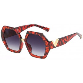 Oversized Women's Sunglasses Fashion Multilateral V-Leg Sunglasses Anti-ultraviolet - D - C918Q9E4QEQ $57.95