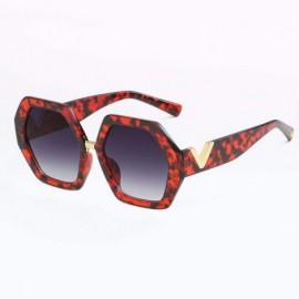 Oversized Women's Sunglasses Fashion Multilateral V-Leg Sunglasses Anti-ultraviolet - D - C918Q9E4QEQ $23.31