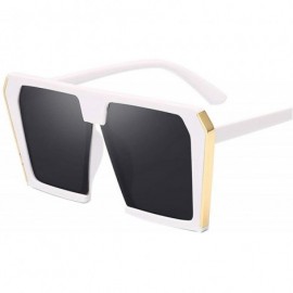 Sport Oversize Sunglasses Women Double Colors Fe Mirror Shades 2019 Vintage Brand Design Big Fe Sun Glasses Femme - 6 - CC18W...