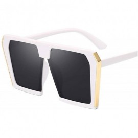 Sport Oversize Sunglasses Women Double Colors Fe Mirror Shades 2019 Vintage Brand Design Big Fe Sun Glasses Femme - 6 - CC18W...