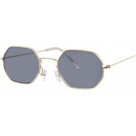 Oversized Small Round Vintage Mirror Lenses UV Protection Unisex Sunglasses by - Gold Gray - CB18TXSO624 $11.78