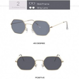 Oversized Small Round Vintage Mirror Lenses UV Protection Unisex Sunglasses by - Gold Gray - CB18TXSO624 $11.78
