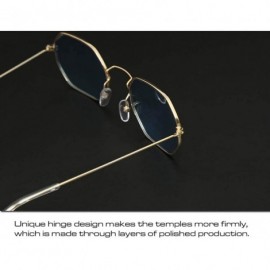 Oversized Small Round Vintage Mirror Lenses UV Protection Unisex Sunglasses by - Gold Gray - CB18TXSO624 $11.78