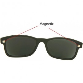 Wayfarer Clear Bifocal + Polarized Magnetic Clip on - Polarized Sunglasses New Arrived - C018LM6758C $20.45