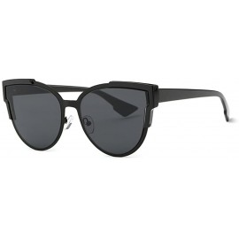 Cat Eye A8716 Black Cat Eye Sunglasses for Women UV400 Protection - Black - CF18GNC00AM $21.68