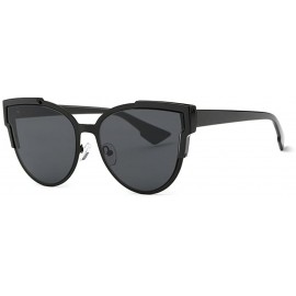 Cat Eye A8716 Black Cat Eye Sunglasses for Women UV400 Protection - Black - CF18GNC00AM $11.90