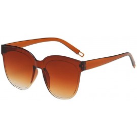 Oversized Fashion Sunglasses Lightweight Transparent - L - CX194YTIW3Q $7.07