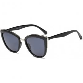 Oversized Women's Vintage Oversized Cat Eye Sunglasses Fashion Unisex Eye Glasses - Black - C0183MI49HG $19.62