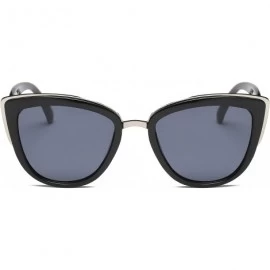 Oversized Women's Vintage Oversized Cat Eye Sunglasses Fashion Unisex Eye Glasses - Black - C0183MI49HG $19.62