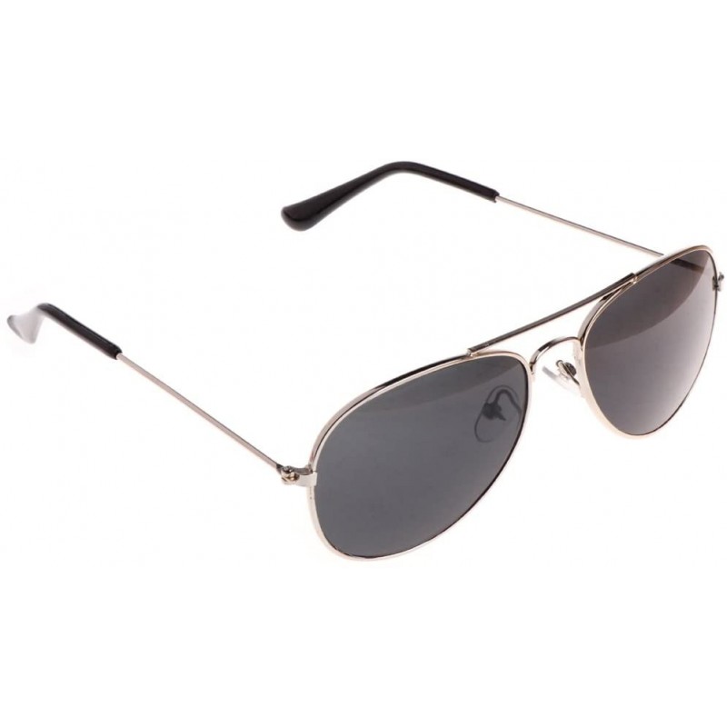 Goggle Feshion Kids Metal UV Protection Goggles Sunglasses Eyewear for Boys Girls (Silver&Gray) - CP1895QWU25 $12.32