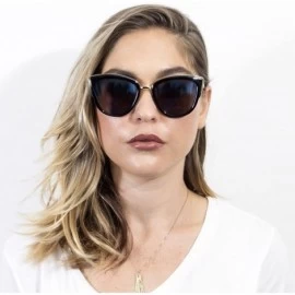 Oversized Women's Vintage Oversized Cat Eye Sunglasses Fashion Unisex Eye Glasses - Black - C0183MI49HG $19.62