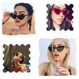 Cat Eye Cat Eye Sunglasses for Women VintageRetro Style Plastic Frame UV 400 Protection - C118RZYLKGO $8.70