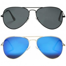 Round Classic Polarized Aviator Sunglasses for Men and Women UV400 Protection - CJ18RW6QDTO $19.87