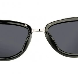 Oversized Women's Vintage Oversized Cat Eye Sunglasses Fashion Unisex Eye Glasses - Black - C0183MI49HG $19.62
