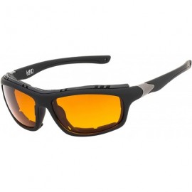 Sport Airdam Sunglasses Motorcycle Riding- Driving- Fishing- Boating Wrap - Black - Blue Blocking - C6196MW6WZ7 $17.95