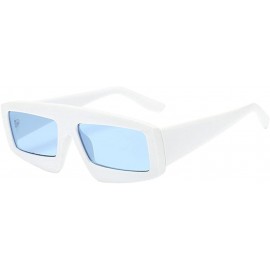 Sport Sunglasses Sports Polarized Goggles Polarized Glasses Eyewear - White Blue - CZ18QNLITDL $7.60