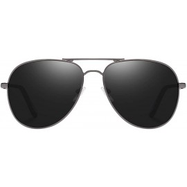 Rectangular Mens Polarized Driving Sunglasses For Mens Women Al-Mg Metal Frame Lightweight Fishing Sports Outdoors - B - CO19...