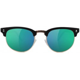 Wayfarer Morrison Half Rim Sunglasses - Black/Green - C717YAO3W4G $21.57