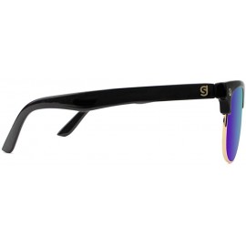 Wayfarer Morrison Half Rim Sunglasses - Black/Green - C717YAO3W4G $21.57