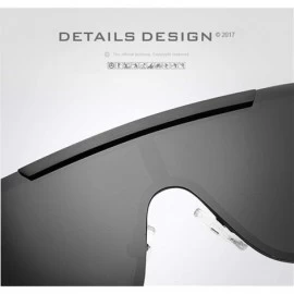 Rimless Fashion Retro Biker Fishing Polarized Sunglasses for Men - Black - C518ZSKMRIQ $26.91