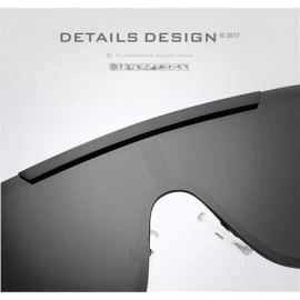 Rimless Fashion Retro Biker Fishing Polarized Sunglasses for Men - Black - C518ZSKMRIQ $17.35