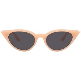 Cat Eye Retro Vintage Unisex Cat Eye Sunglasses Rapper Rhombic Shades Fashion Glasses - B - C518ST2GX8Q $21.05