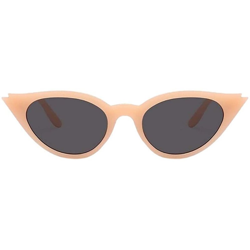 Cat Eye Retro Vintage Unisex Cat Eye Sunglasses Rapper Rhombic Shades Fashion Glasses - B - C518ST2GX8Q $8.51
