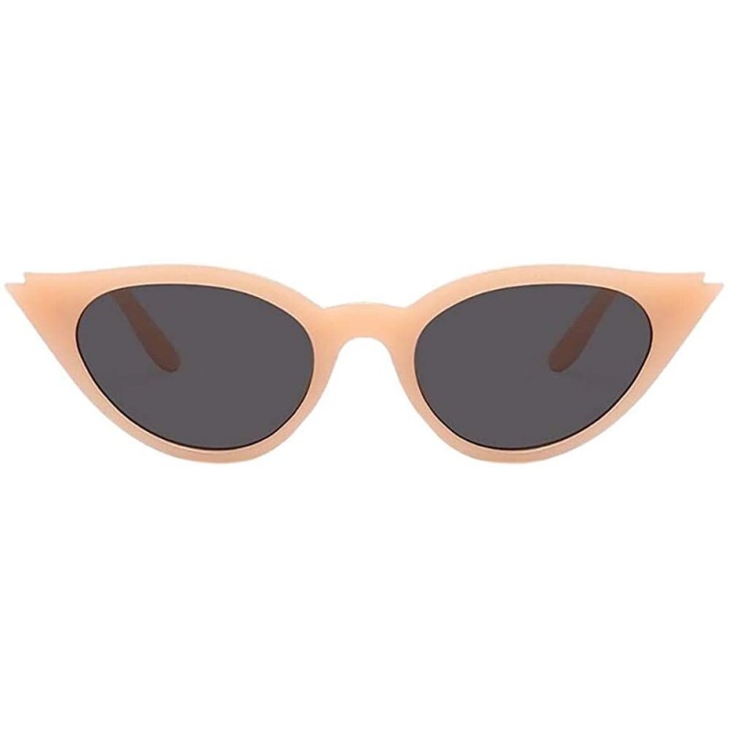 Cat Eye Retro Vintage Unisex Cat Eye Sunglasses Rapper Rhombic Shades Fashion Glasses - B - C518ST2GX8Q $8.51
