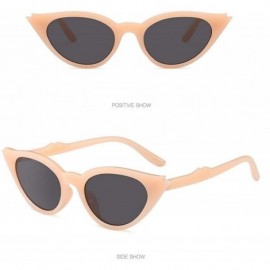 Cat Eye Retro Vintage Unisex Cat Eye Sunglasses Rapper Rhombic Shades Fashion Glasses - B - C518ST2GX8Q $8.51