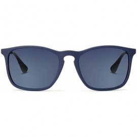 Square Sunglasses Scratch Resistant Lightweight Rectangular - Blue/Gradient Blue - CV18DRM2WUA $51.12