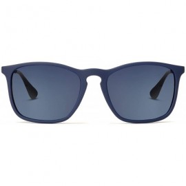 Square Sunglasses Scratch Resistant Lightweight Rectangular - Blue/Gradient Blue - CV18DRM2WUA $28.25